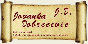 Jovanka Dobrečević vizit kartica